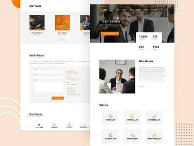 Team lawyer website design ui ux