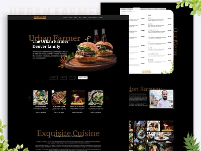 Urban Farmer branding creative design eat landing restaurant sketch ui ux web
