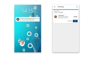Notification Pending Payment bank mobile app design notification pay payment payment app pending ui ux