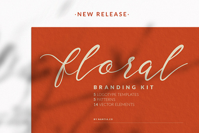 Floral Branding Kit Template branding design design resources nantiaco graphics template