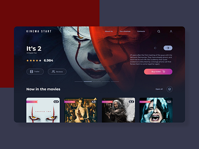 Cinema desktop app cinema concept design flat ios minimal ticket ui uidesign ux uxdesign web webdesign website