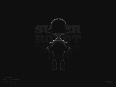 ROBOT typography ui vector 插图 设计