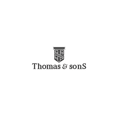 Thomas&sonS branding design flat illustrator logo vector