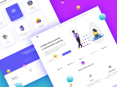 SaaS Landing Page adobe xd app design dribbble ui ux web website