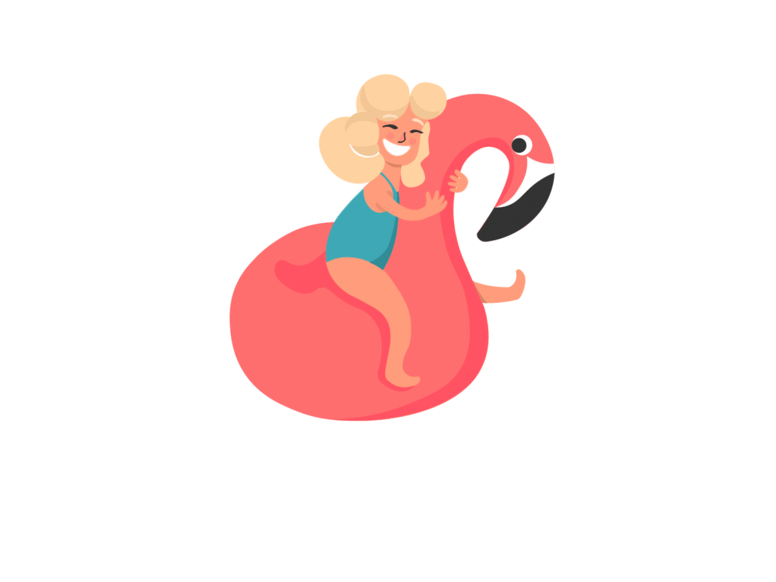 Flamingo animation branding design flat icon illustration minimal ui web website