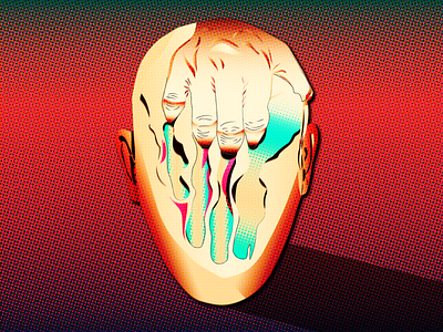 Psychedelic head adobe illustrator art artwork design dribbble graphic head illustration illustrator psychedelic red