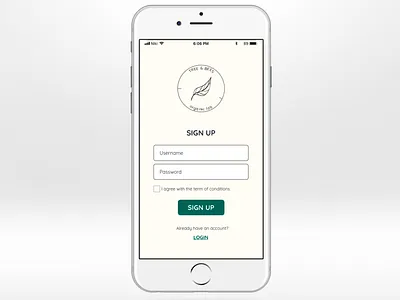 DailyUi 001 - Sign up app design minimal ui ux web