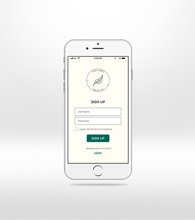DailyUi 001 - Sign up app design minimal ui ux web