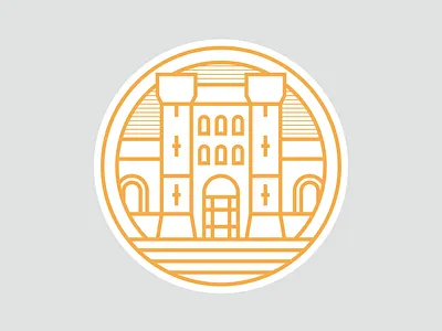 Peterborough landmarks project 03/09: The Sessions House. brand design brand identity branding circle city logo icon design iconography icons logo design logo series peterborough city sessions house