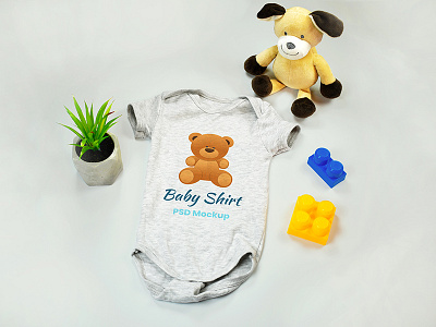 Baby Onesie PSD Mockup apperal baby free freebie mock up mockup onesie presentation psd showcase toys