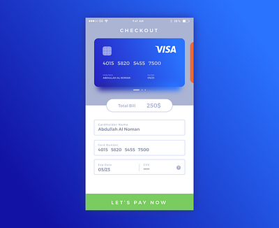 Checkout Page card concept design figma ui ux