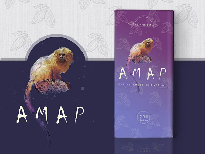 AMAP - natural cocoa cultivation challenge chocolate chocolate packaging dribbbleweeklywarmup dribble illustration logo design mascot design mascot logo package design redesign weekly warm up wrapper