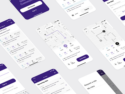 Teporto - mobile UI grid app design clean commute design flat ios ios app iphone light mobile mobile app simple tooploox ui ui design user experience user interrface ux