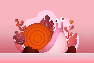 Pinky Snail illustrate illustration illustrator uiux