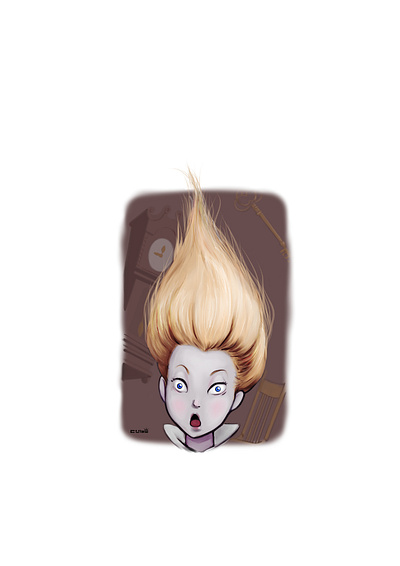 Falling down the rabbit hole anime character design clip studio paint digital art illustration manga