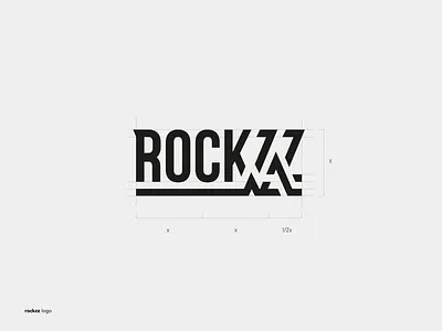 ROCKZZ, ful version logo for a mountain biking society black and white brand branding cycling design lettermark logo mountain mountain bike mountains rock rocks society typography vector
