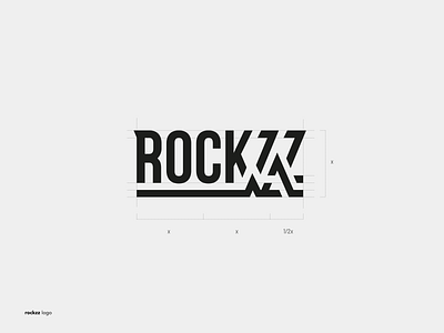 ROCKZZ, ful version logo for a mountain biking society black and white brand branding cycling design lettermark logo mountain mountain bike mountains rock rocks society typography vector