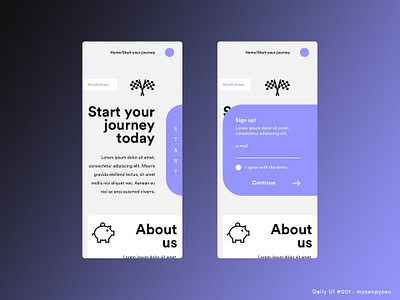 Daily UI 001 #DailyUI #001 ui ux