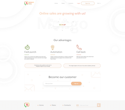 Mango site / Chat service chat design email mango ui user interface ux web website