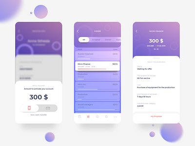 Finance Application app dashboard design design finance mobile ui ux ux design