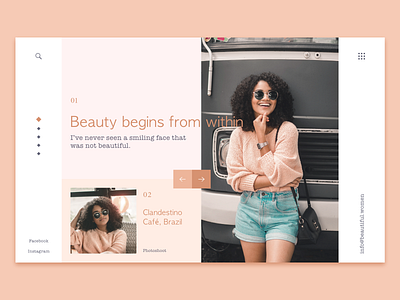 Beautiful Women Landing Page beauty design desktop fashion interface landing page product ui ux women