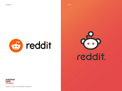 Reddit Logo Re-design. brand identity logo logo design logodesign redesign