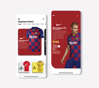 Sportswear Shop app app design concept design football jersey shop sport ui ux