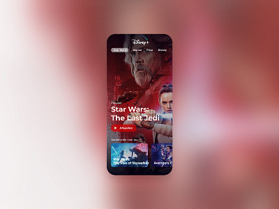 Disney+ app design disney figma ios mobile mobile app starwars ui ux