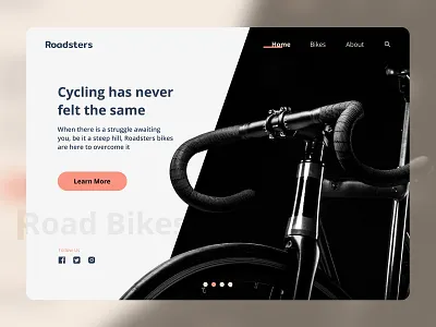 Roadsters | Website Design bicycles bikes branding debut design first first shot road ui ux web website