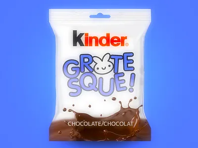 Kinder GROTESQUE! chocolate cute dribbble illustration kikillo kinder packaging