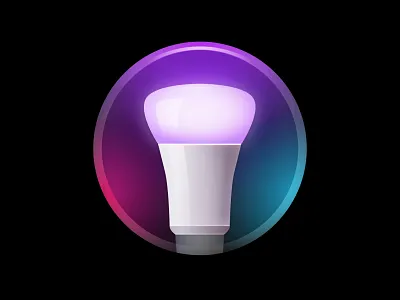 Logo design for Hue Sync app branding bulb colorful colorlight desktoplogo entertainment illustration lighting effects lights logo logo design