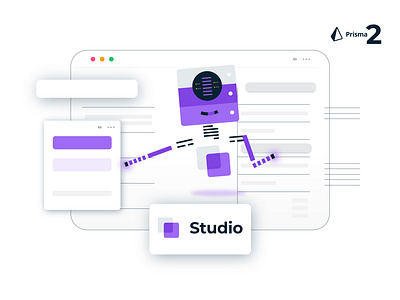 Studio Robot Concept, Prisma2 animation api app branding coders coding data data migration design graphql icons illustration interface minimal robot software ui ux vector website