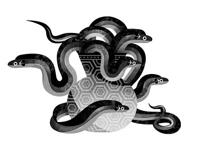 Chapter header 1 blackandwhite chapter chapterheader eel illustration photoshop texture