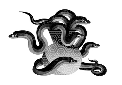 Chapter header 1 blackandwhite chapter chapterheader eel illustration photoshop texture