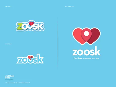 ZOOSK Logo Re-design. branding graphic design logo logo design logodesign