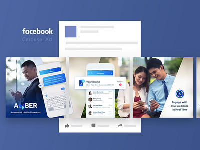 AMBER Facebook Carousel Ads ads adsense advertising animation app banner branding carousel design facebook facebook ad slider thumbnails ux