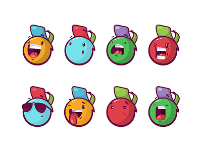 Emoji set emojis illustration set