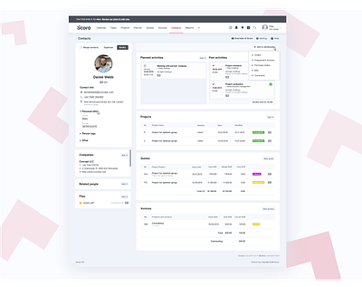 Profile info account info personal info profile profile info table task board