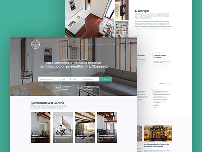 Apartments Downtown booking design interface listing page uiux webdesign website