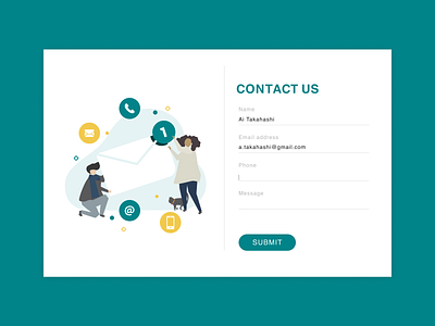 Daily ui28 contact contact us design ui web