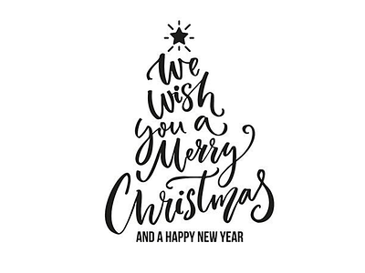 We wish you a Merry Christmas Vector, christmas tree christmas tree design typography vector