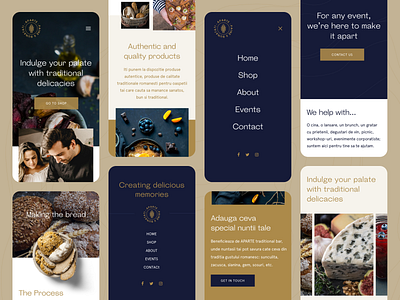 aparte — Responsive android app badge bakery branding food ios mobile responsive restaurant screens typography ui web