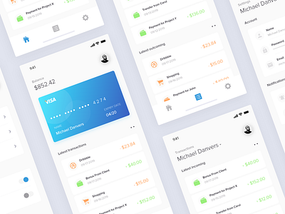 New Finance App - Light Mode Exploration app blue branding clean dashboard design desktop economy finance flat ios iphone minimal mobile mobile ui modern overview ui ux website