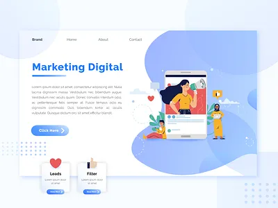Landing Page Concept concept design illustrator landing page marketing ui ux web