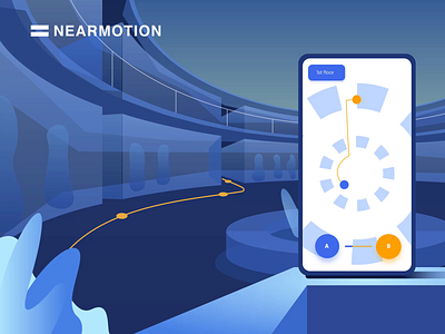 Nearmotion animation blue design illustration ui ux web website