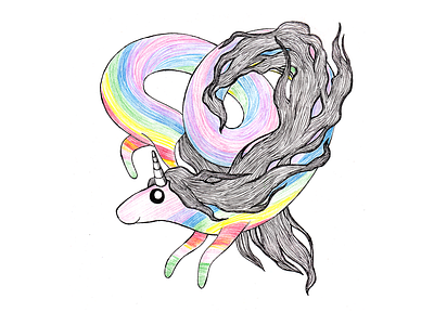 Lady Rainicorn Fanart adventure time colored pencils drawing fanart hand drawing illustration lady rainicorn pencils rainbow unicorn иллюстрация фанарт