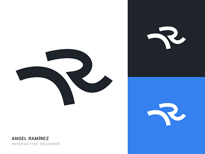 Angel Ramírez Brand angelramirez blue brand clean designer logo logo design logodesign logotype mexico personal brand personal logo simple