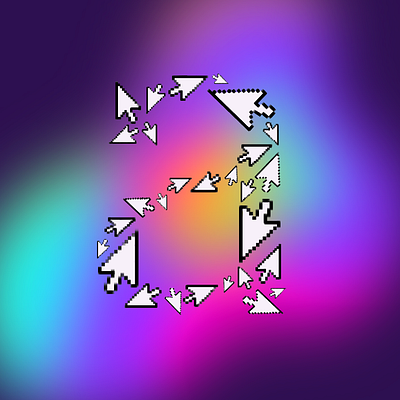 A(rrows) a arrow gradient icon movement procreate typography