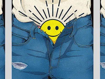 smiley character graphic illustration personal illustration