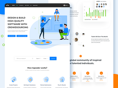 Education Landing page courses education educational graphs illustration landing page learning logo minimal ui ux vector